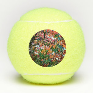 Bright leaves  tennis balls