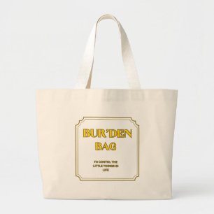BRIGHT LEMON BUR'DEN Women's canvas work Large Tote Bag