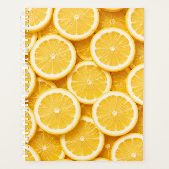 Bright Lemon Slices Planner Cover  (Front)