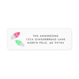 Bright Lights Holiday Return Address Label