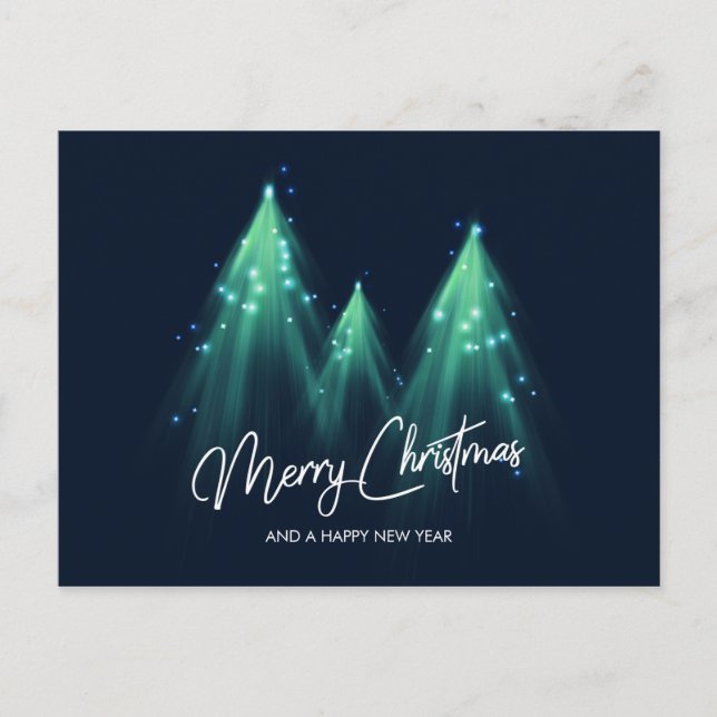 Bright Lights illuminated Christmas Trees Postcard (Front)