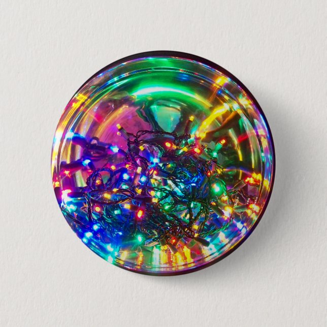 Bright Lights of Christmas 6 Cm Round Badge (Front)