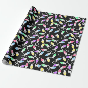 Bright Lights on Slate Holiday Wrapping Paper