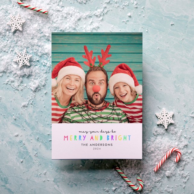 Bright Lights Single Photo Holiday Card (Creator Uploaded)