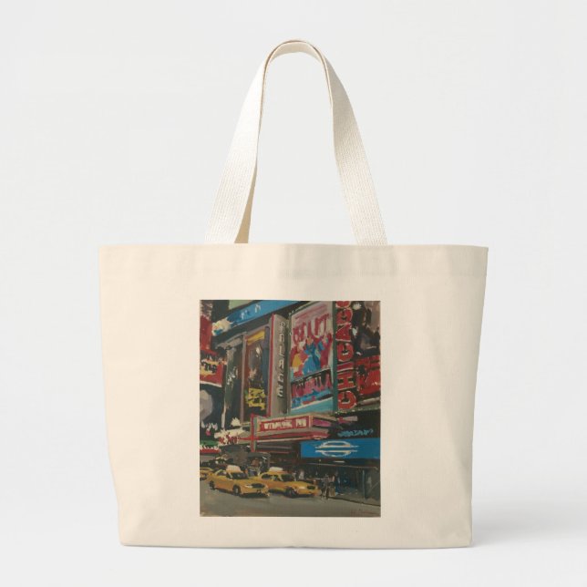 Bright Lights Times Square 2012 Large Tote Bag (Front)