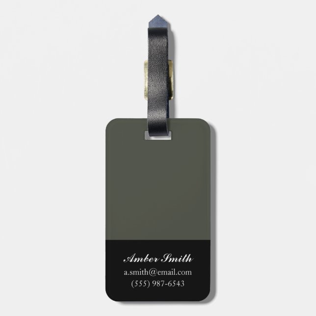 Bright Lights Times Square 2012 Luggage Tag (Back Vertical)