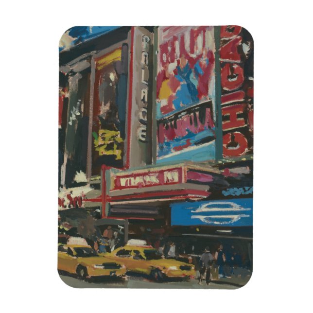 Bright Lights Times Square 2012 Magnet (Vertical)