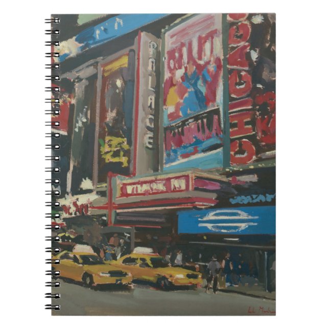 Bright Lights Times Square 2012 Spiral Notebook (Front)