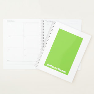 Bright Lime Green Planner