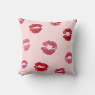 Bright Lips Imprints Valentine Pattern Cushion