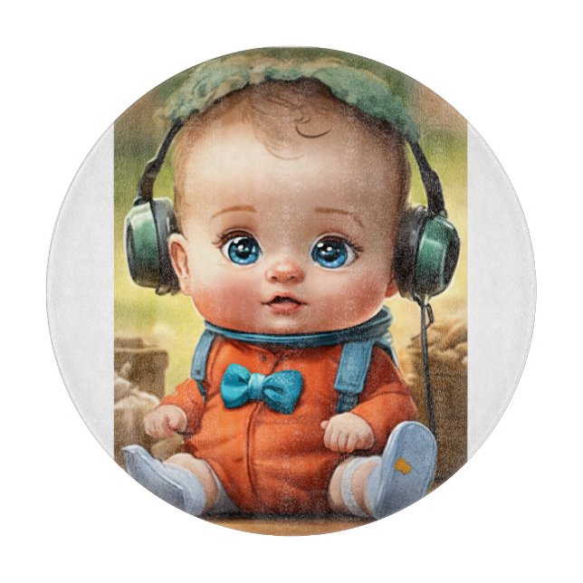 Bright Little Brain – Smart Baby Face Cutting Board (Front)