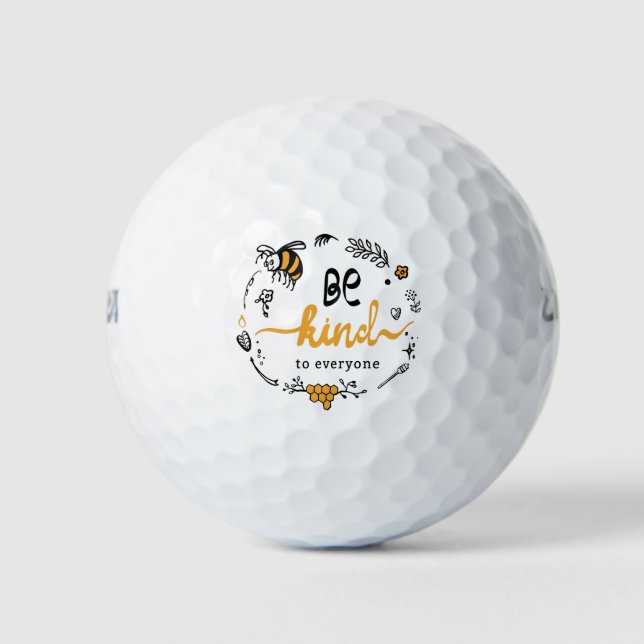Bright logo with kind bee golf balls (Front)