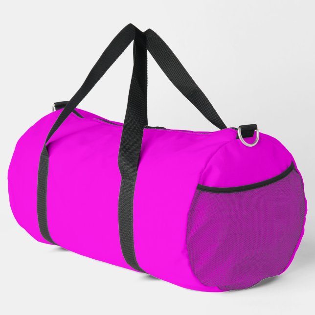 Bright Magenta Solid Colour Duffle Bag (Right Corner)