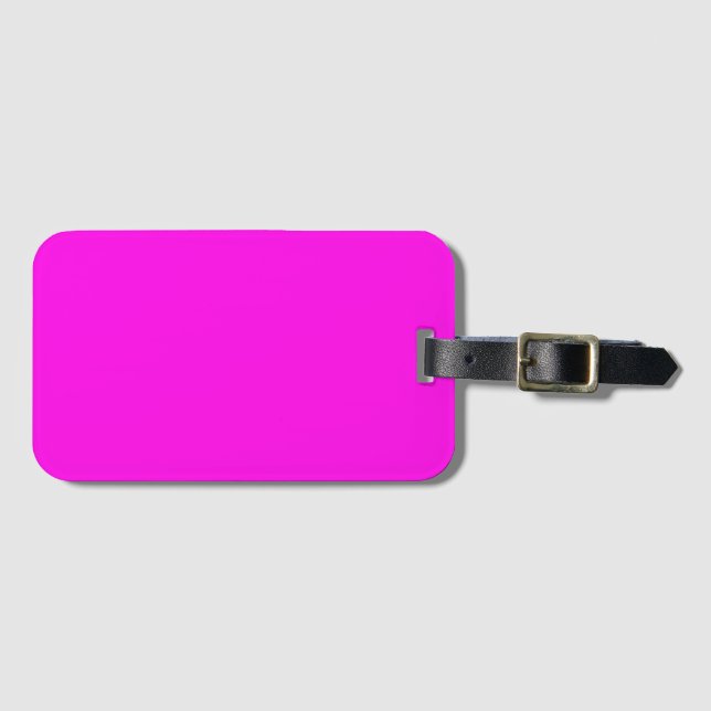  Bright Magenta (solid colour)  Luggage Tag (Front Horizontal)