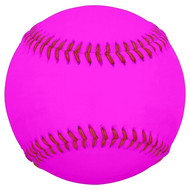 Bright Magenta Solid Colour Softball (Front)