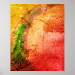 Bright Magical Christmas Tree 2 Fine Art Print