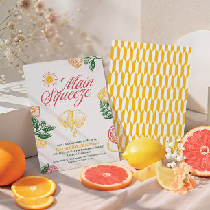 Bright Main Squeeze Citrus Bridal Shower Invitation