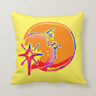 Bright Man in the Moon Throw Pillow