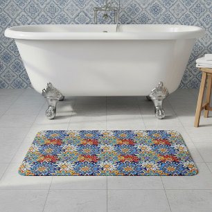 bright mandala bath mat