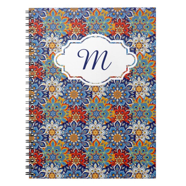 bright mandala  personalised notebook (Front)