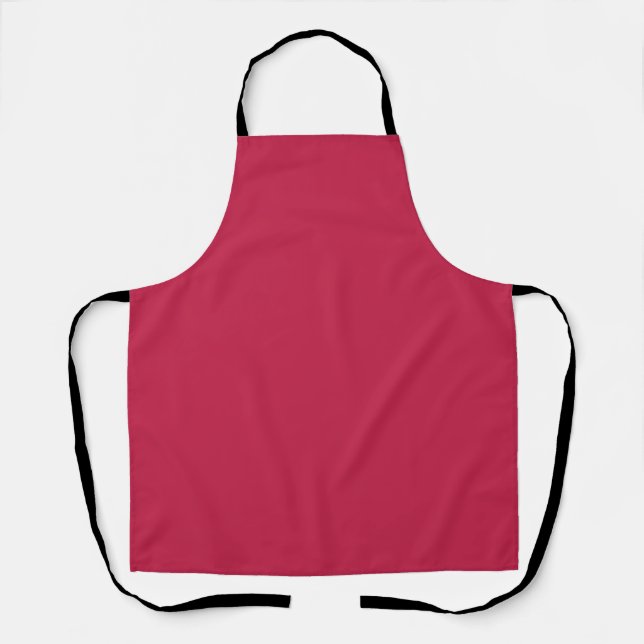 Bright maroon (solid colour)  apron (Front)