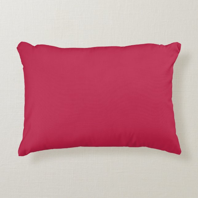 Bright maroon (solid colour)  decorative cushion (Front)