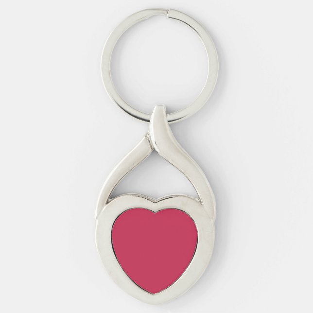 Bright maroon (solid colour)  key ring (Front)
