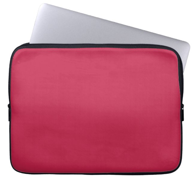 Bright maroon (solid colour)  laptop sleeve (Front)