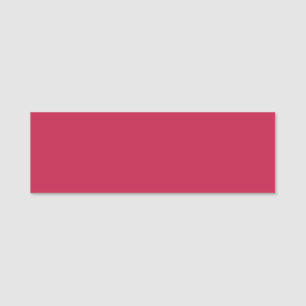 Bright maroon (solid colour)  name tag