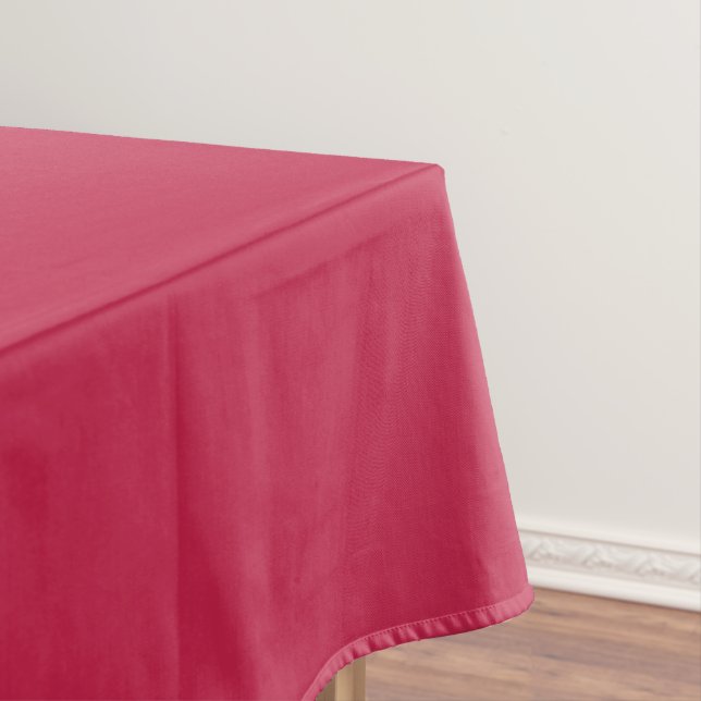 Bright maroon (solid colour)  tablecloth (In Situ)