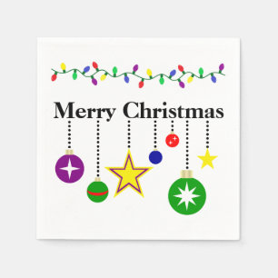 Bright Marry Christmas Cocktail Paper Napkin