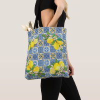 Bright Mediterranean Sicilian Tiles Citrus Lemons