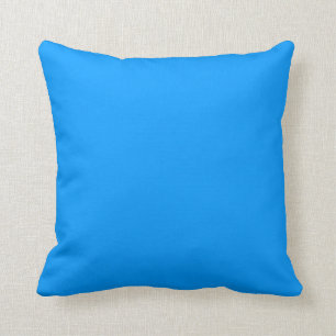 bright medium blue pillow