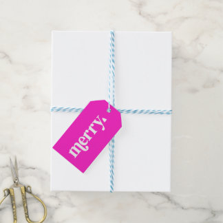 Bright merry gift tag