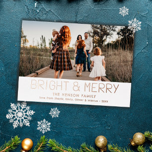 Bright & Merry Modern Typography Family Photo 