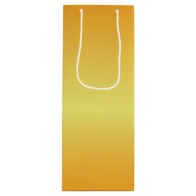 Bright Metallic Gold Bells Wine Gift Bag (Front)