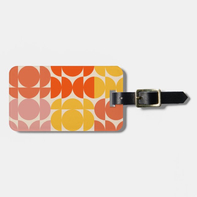 Bright Mid-Century Modern Yellow Orange Tag (Front Horizontal)