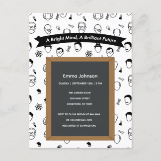 Bright Mind Brilliant Future Editable Invitation Postcard