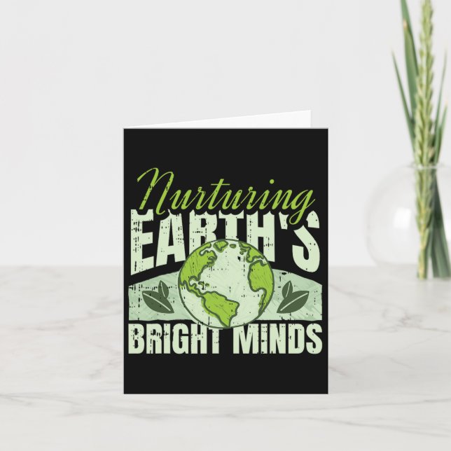 Bright Minds Earth Day Environmental Nature Enviro Card (Front)