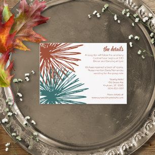 Bright Modern Abstract Dark Teal Copper Bisque  Enclosure Card