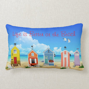 Bright, Modern Beach Houses Lumbar Cushion
