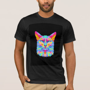Bright modern cat design t-shirt