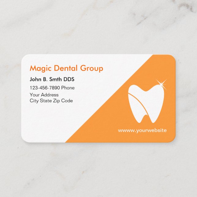 Bright Modern Dentist Business Cards (Front)