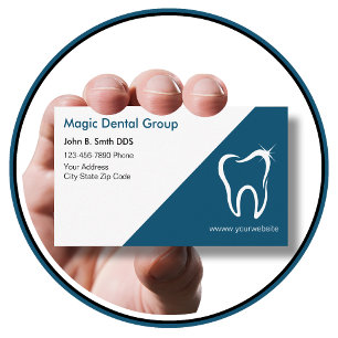 Bright Modern Dentist Business Cards