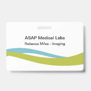 Bright Modern Medical Staff Name Badges  ID Badge