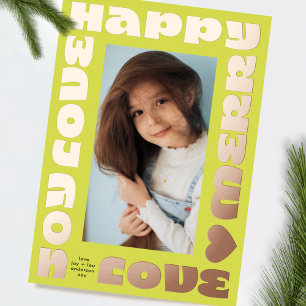 bright modern wishes christmas one photo yellow