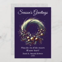 Bright, Modern Wreath, Against Purple Background