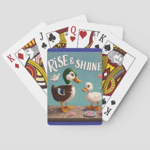 Bright Morning with Ducks Playing Cards