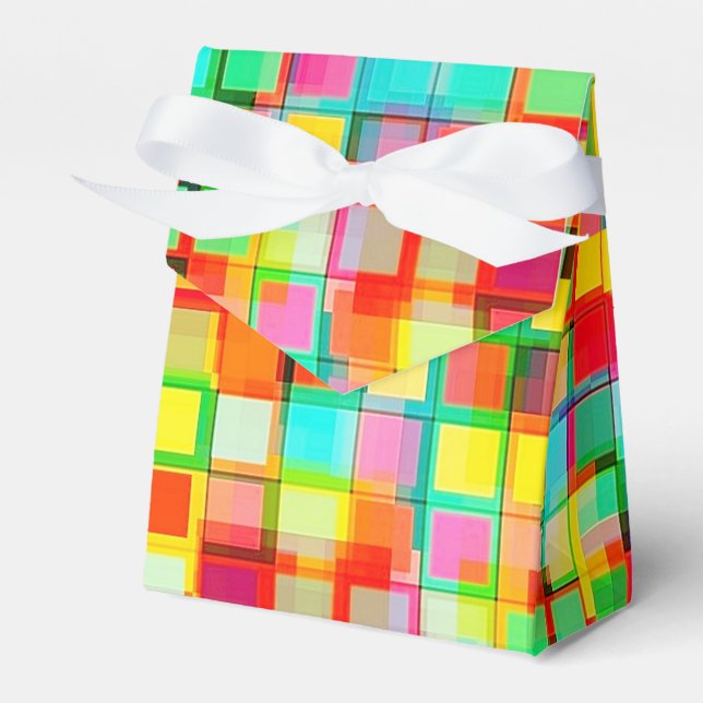 Bright mosaic favour box (Front Side)