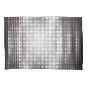 Bright Mosaic: Glossy Grey Abstract. Pillowcase